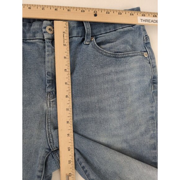 Chicos Ankle Jeans Size .5 Womens 6 Blue Embroidered Stretch Denim Casual - Picture 8 of 10